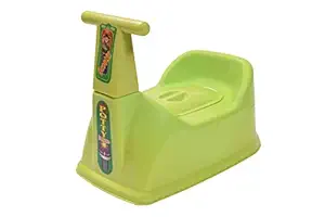 Liza Scooter Potty Seat Baby Potty Training Seat- Chair for Kids- Potty Toilet Chair With Closing Lid For (6-18 Month Kids) Small Size (Green)