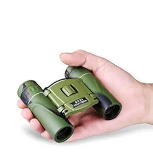 Pullox Binocular ORIGNALE 10X21 High Clarity Glass Lance All MATAL RUBERD GREEP Mini Folding Binoculars Green Film Coating Japanese Len Binocular Telescope