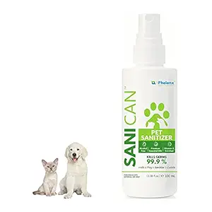 SANICAN Pet Sanitizer 100 ml (First in India Alcohol-Free Paws & Coat Sanitizer for Dogs & Cats)