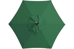 Yaqor Sonnenschirm, 6 Streben, 3 m, Ersatz-Sonnenschirm, 6 Streben, 3 m, robust und dick, Ersatz-Sonnenschirm, 3 m, 6 Stangen für Terrassenschirme.