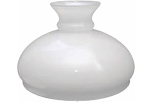 EDM LTDE Gaudi Verre quinqué Abat-Jour Opale Brillant 16x21cm Ouverture 18cm