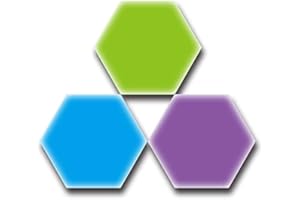 KIYICJK Creative Hexagonal Lampe LED Géométrie Touch Sensitive Lighting Les lampes LED sont appliquées à une applique de salle de bain murale intérieure (3 pièces multicolores)