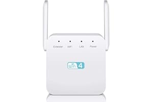 KURUI WiFi Extender Booster with 2 *Antennas, Internet Booster with Ethernet Port, WiFi Booster Range Extender 2.4GHz with 3650 Sq.Ft Coverage, 300Mbps, K-R611U