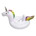 Produktbild ED-Lumos aufblasbare Luftmatratze in Einhorn Schwimmring Bett Schwimm Pool Schwebebett Float Spielzeug Schwimmende Matratze Weiß für Kinder