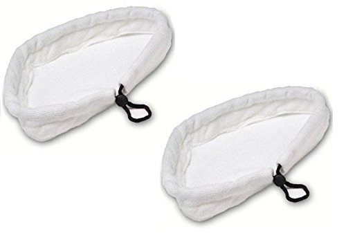 2 x Microfibre Steam Mop Pads Fits VAX S2 Montiss Bionaire Delta Efbe-Schott H20 (by Deals2u365 - White)