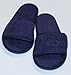 Produktbild S.B.J - Sportland hochwertige Frottee Slipper blau mit offenen Zehen, Classic Terry Slipper/Schuhe / Hausschuhe/Pantoletten / Hotelslipper/Badeschuhe, Gr. 42-46
