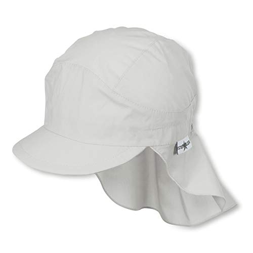 Sterntaler Unisex Schirmmütze mit Nackenschutz, Grau (hellgrau), 49 cm
