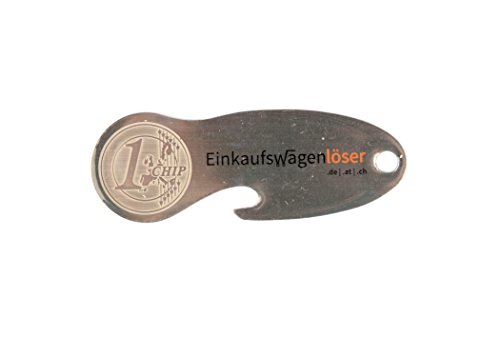 Einkaufswagenchip Edelstahl EWL F2 Edelstahl mit Schlüsselschutz