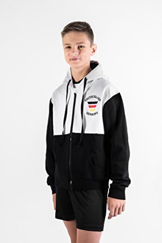 Sweat Jacket Germany for Children No Name of Your Choice Jacket for Football Fans Sweat Jacket with Hood Training Jacket National Team Gift