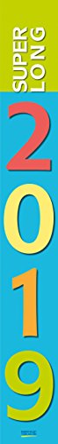 Super Long 259219 2019: XXL Streifenkalender mit Datumsschieber und Spiralbindung I schmal im Format: 12,5 x 94 cm