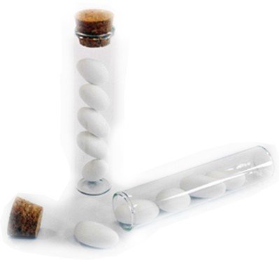 Santex - Provetta con tappo di sughero, 48 pezzi, 15 cm