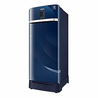 Samsung 225 L 4 Star Inverter Direct cool Single Door Refrigerator(RR23A2F3X4U/HL, Digi-Touch Cool, Base Stand with Drawer, Rythmic Twirl Blue)