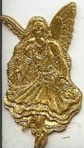 bastelkoerble® Verzierwachs - Wachsdekor " Engel in Gold " , 7,5 x 4 cm. Wachs , Kerzenwachs