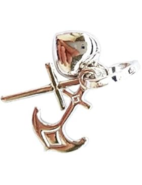 Anhänger Glauben Hoffnung Nächstenliebe in Weißgold 18kt 750/000