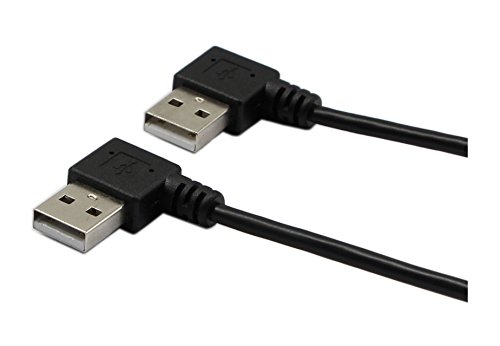 USB 2.0 Verlängerung cable-cerrxian 22,9 cm Mini USB-Kabel Combo Mini USB Winkel rechts und links Winkel Stecker auf USB Typ A 2.0 links Winkel männlich Daten und Ladekabel (1 Paar & # xff09; - 4