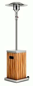 Edelstahl Heizstrahler ENDERS WOOD Terrassenheizer Heizpilz Gasheizer