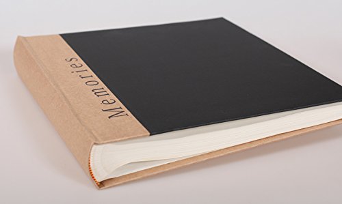 Memories Fotoalbum in 30×30 cm 100 weiße Seiten Jumbo Foto Album Buchalbum: Farbe: Schwarz - 3
