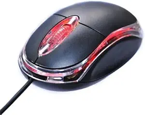 Fabmania Wired Optical Mouse Computer Accessorizes (USB 2.0, Black)