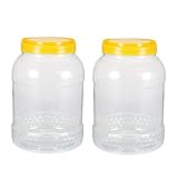 [SPEISEKAMMER AUFBEWAHRUNG] - Sie können diese großen runden Dosen zum Sortieren und Lagern von Bohnen, Süßigkeiten, Müsli, Keksen, Zucker, Mehl, Reis, Honig, Haferflocken, Nüssen, Snacks, Salz, Backwaren und anderen trockenen und flüssigen Lebensmitteln verwenden.