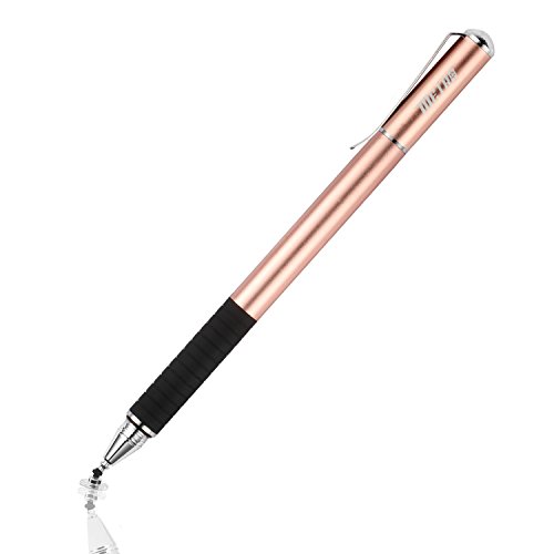 METRO Präzision Disc Eingabestift Touchstift Stylus 2 in 1 Kapazitive Touchscreen Stift mit 2 Ersatz Fein Disc Tips, 1 Ersatz Fiber Tip für alle Touch-Screen Apple iPhone, iPad, iPad Mini, Handys, Smartphones & Tablets (Rosen-Gold)