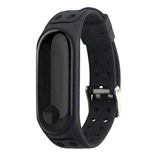 endubro Cinturino per Fitness Tracker Xiaomi Mi Band 3 (Nero)