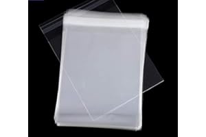 CELLOMANIA Cellophane Bags Pack of 100 (4 x4 Inches) Self Adhesive Cookies Bags, Small Cellophane Bags for Cookies, Sweets, Gifts, Jewelry, A6-A10 card (4 x 4 Inches)
