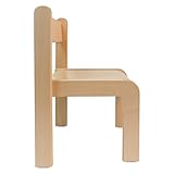 Childrens Furniture Solid Beech Wood One Children’s Chair without Armrest Natural Varnish - 5
