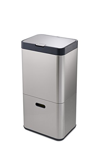 Joseph Joseph 30022 Totem Abfall-und Recycling-Systemeinheit, 60 L, Metall, 40 x 30 x 80 cm, edelstahl - 4