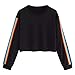 Produktbild Sport Pullover MEIbax Damen Long Sleeve Rainbow Patchwork O Hals Sweatshirt beiläufige Bluse Pullover Hoodie Lose Baseball Oberteile