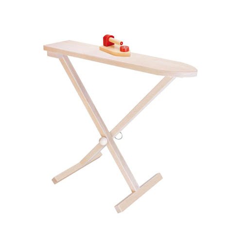 Preisvergleich Produktbild Kinder Bügelbrett aus Holz inkl. Holzbügeleisen - Bügeltisch Rollenspiele