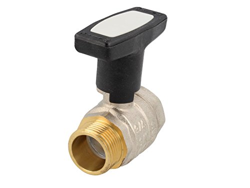 tecuro ISO Kugelhahn 3/8 Zoll mit stabilem T-Griff Aussengewinde x Innengewinde - 2