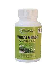 Neotea Wheat Grass | Thinopyrum Intermedium | Capsules 100 Nos [Vegetarian Certified] 