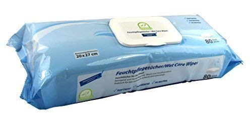 Feuchtpflegetücher/Wet Care Wipes 20 x 27 cm parfüm- & parabenfrei PH-neutral Medi-Inn (5 Packungen (400 Tücher))