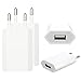 Produktbild 2x Original Lanboo® 220V USB Netzteil Stecker Strom Adapter Reiseladegerät für iPhone, Samsung, HTC, Microsoft, Universal 1A / 1000mA - Weiss