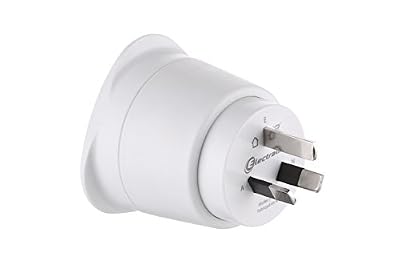 Electraline 70050 Adaptateur de voyage France/Europe vers australie/chine 2 Broches Europe vers 3 Broches australie, White