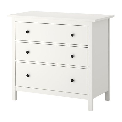Preisvergleich Produktbild Unbekannt IKEA HEMNES Kommode mit 3 Schubladen; in weiß; (108x96cm)