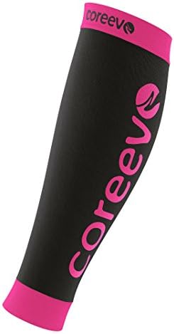 Coreevo - Compression Calf Sleeve COLORTECH Running, Pink/Black, M