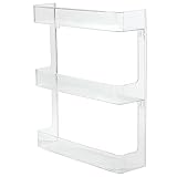 InterDesign Linus - Especiero de pared en 3 niveles, color claro