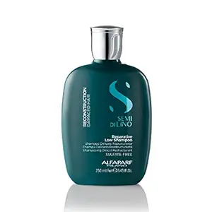 Alfaparf Milano Semi Di Lino Reconstruction Reparative Shampoo for Damaged Hair - Sulfate, SLS, Paraben and Paraffin Free - Safe on Color Treated Hair - Professional Salon Quality - 8.45 fl. oz.
