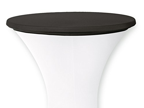 Deckel Haube Cover Tischplattenbezug für Stehtischhusse Stretch 80 cm schwarz