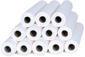 DSTOCK60- Lot de 12 rouleaux de draps d'examen pure ouate gaufrée - 50 x 35cm - 2 plis-50 x 35 cm-Draps pour cabinets médicaux - Soins - Hygiène