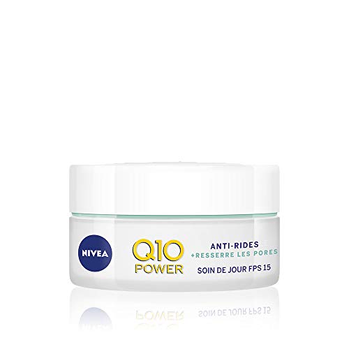 NIVEA Q10 Power Soin de jour Anti-Rides +Resserre les pores FPS 15 (1 x 50 ml)