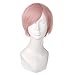 MapofBeauty Cosplay Costume Men's Short Straight Wig (Pink)