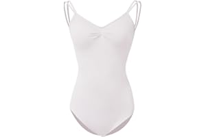 ROYAL SMEELA Ballet jersey with bra women's spaghetti straps dance jerseys nylon body ballet body adult ballet dance jersey ballerina ballet dance body for women sexy dance body