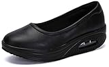  Solshine Damen Plateau Slippers Air Walkmaxx Freizeitschuhe 727 Schwarz 38EU
