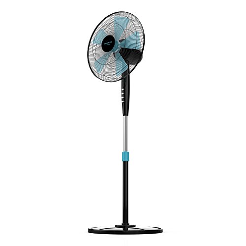 Cecotec Ventilateur sur Pied ForceSilence 510. 5 Pales, Oscillant , 3 Vitesses, Réglable (115 - 135 cm), Moteur en Cuivre, 40 W.