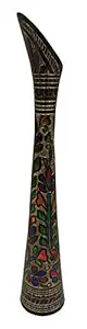 MOZO HUB Metal Hand Crafted Sleek And Long Mughal Pattern Flower Vase (7 X 7 X 40 cm, Multicolour)
