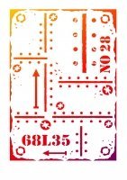 Viva Decor, Universal-Schablone A4 Industrie Style