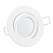 Produktbild 10x LED-Einbaustrahler 230V GU10 DIMMBAR 5W tageslichtweiß 4000K schwenkbar Aluminium weiß 120° Abstrahlwinkel 50W Ersatz Milchglas-Design 10er Einbau-Set von LUXVENUM®