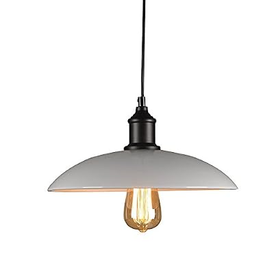 Glighone Suspension Luminaire Industrielle Lustre Plafonnier Vintage Rétro E27 Edison Culot Abat-jour en Métal pour Maison Cuisine Hôtel Salle à Manger Salon Chambre Escalie Bar Couloir Restaurant